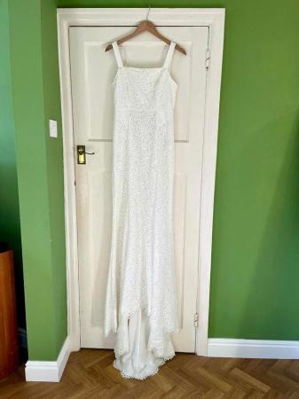 Image 6 of Whistles Mia £549 White Vintage Lace Train Wedding Dress
