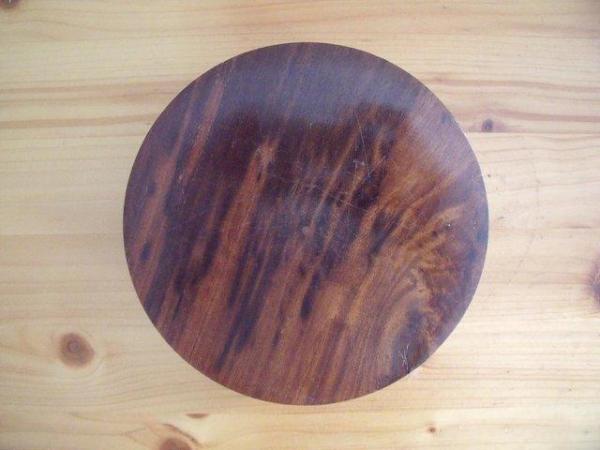 Image 2 of Vintage (1980s) round wooden pot pourri bowl/perforated lid.