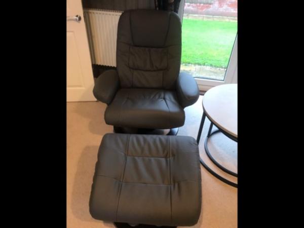 Image 2 of Swivel Recliner Chairs with footstools
