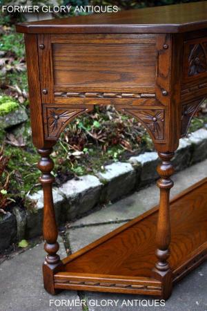 Image 7 of AN OLD CHARM LIGHT OAK CANTED CONSOLE TABLE LAMP PHONE STAND