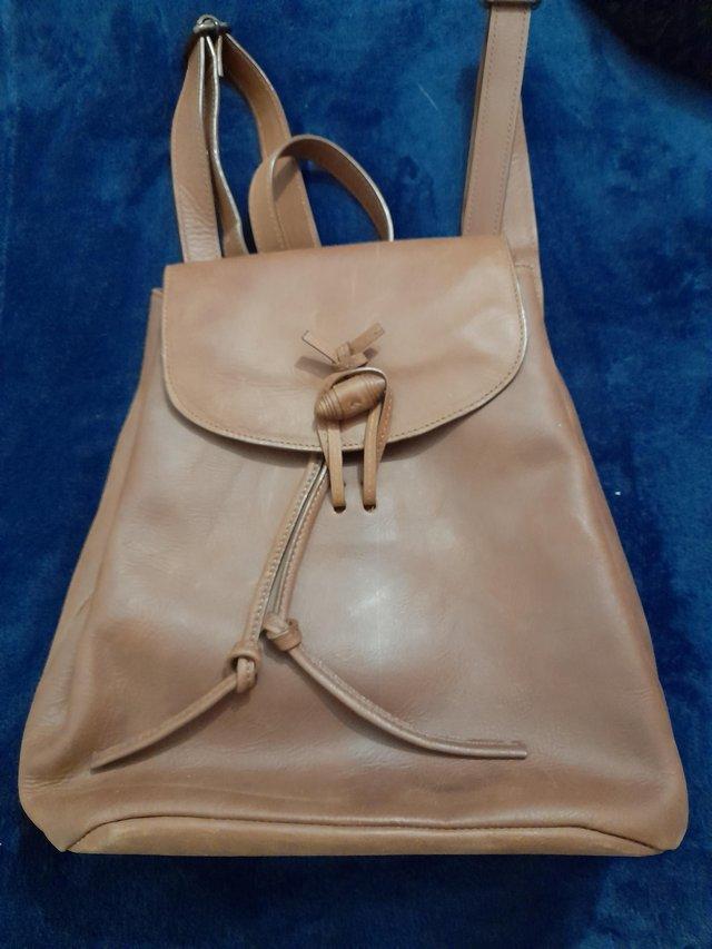 Preview of the first image of 'Fatface' Leather Rucksack.