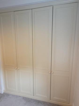 Image 3 of 4 wardrobe doors inc: cornice, plinth. 2 bedside tables
