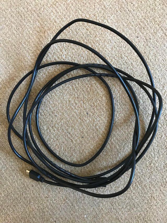 Preview of the first image of High Speed 5 Meter Long Black HDMI Cable With Ethernet.