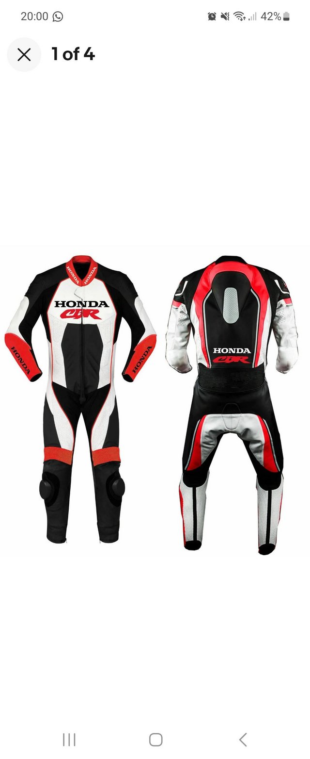 Preview of the first image of Honda leather motorbike suit.