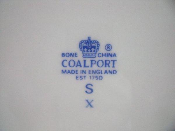 Image 2 of Coalport colbalt blue/gold rim, floral/pansies/flowers plate