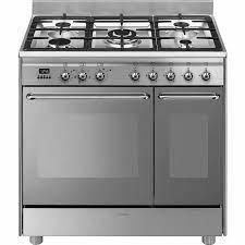 Preview of the first image of SMEG 90CM ELECTRIC & GAS 5 BURNER RANGE COOKER-S/S-TOP SPEC-.