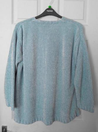 Image 2 of Ladies Pale Blue Jumper By Theme - Size 18/20