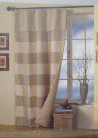 Image 1 of Pair of reversible curtain panels new and unused