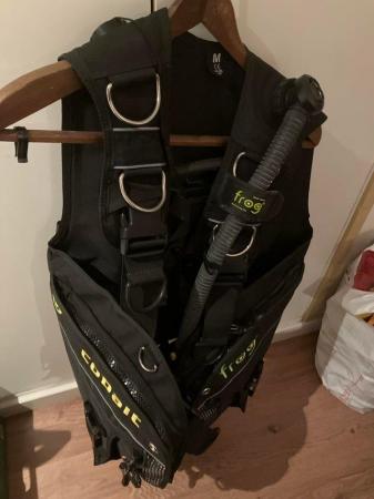 Image 1 of Medium BCD. Large dive bag and fins