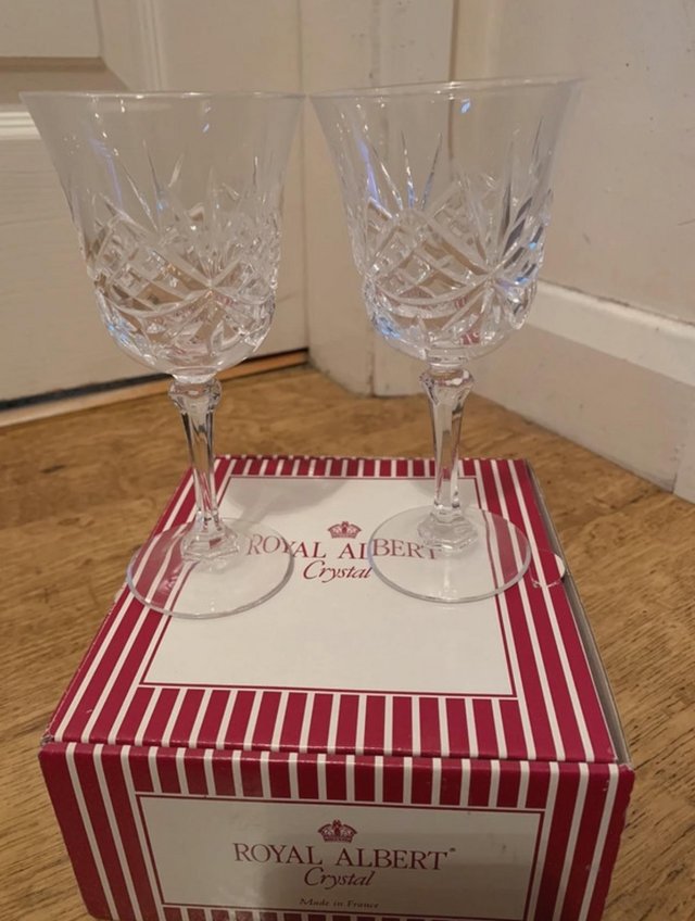 Preview of the first image of Royal Albert Crystal Amersham Sherry Glasses.