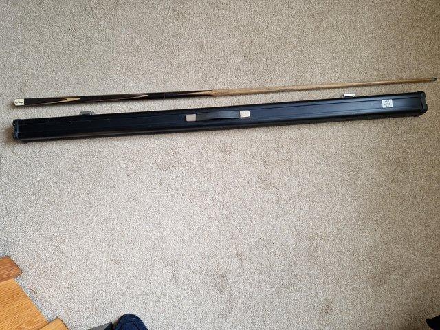 Preview of the first image of Hand made snooker cue Ash fifty seven inches long.