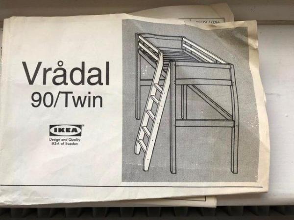 Image 3 of IKEA Vradal single wooden high bed
