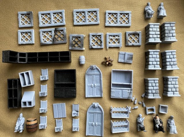 Preview of the first image of 28mm TAVERN INTERIOR SET SCENERY TERRAIN CITADEL D&D 40K KIT.