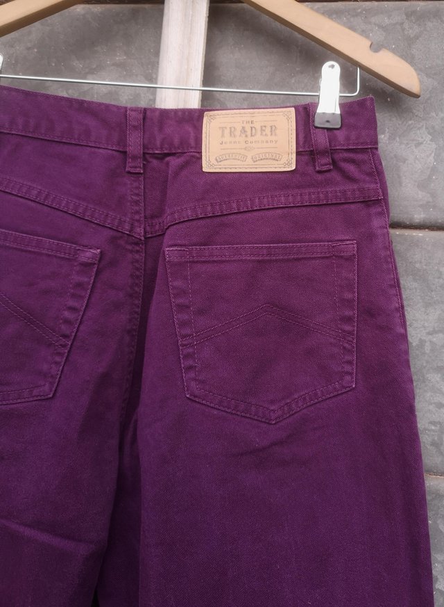 Preview of the first image of Women's colourful jeans by Trader Jeans Company, size 14.