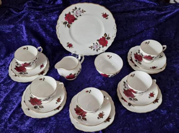 Image 2 of Vintage Tea Set for 5, Colclough England