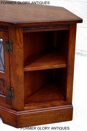 Image 23 of AN OLD CHARM LIGHT OAK CORNER TV DVD CD CABINET STAND TABLE