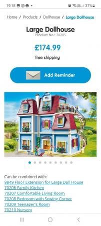 Image 1 of Playmobil dolls house with extra furniture sets