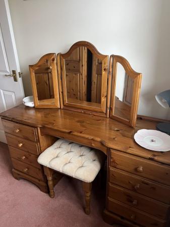 Image 2 of Ducal dressing table stool & 3 way mirror