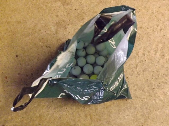 Preview of the first image of Bag of old golf balls (63).