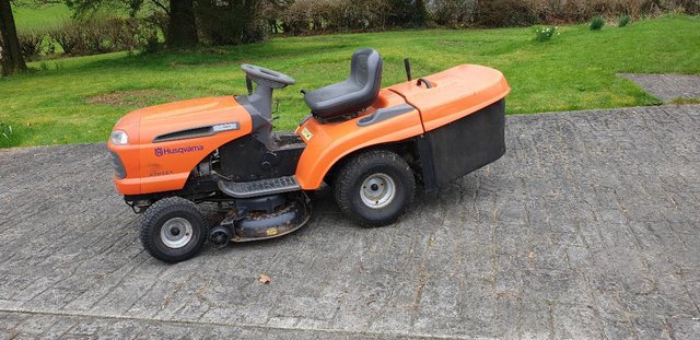 Image 3 of Husqvarna CTH151 sit and ride lawn mower and trailer