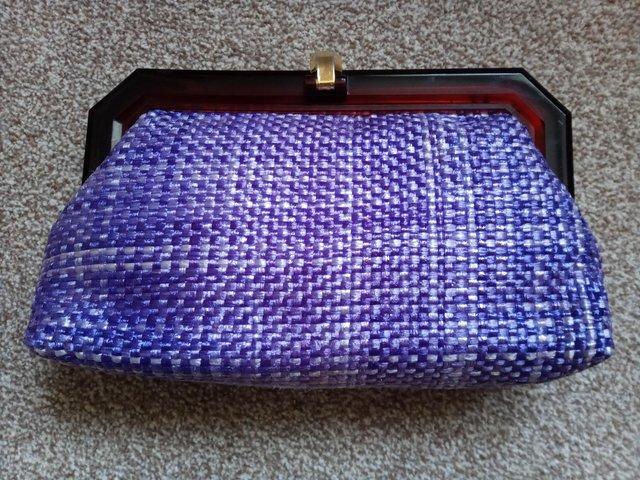 Preview of the first image of Vintage Italian straw clutch bag.