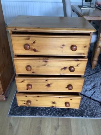 Image 1 of Solid wood chest of drawers, excellent condition, antique pi