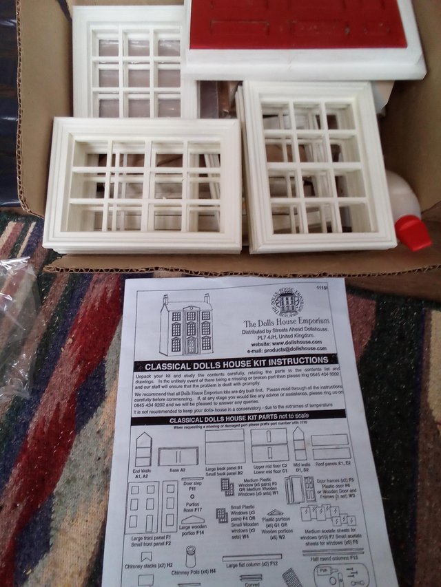 Preview of the first image of Georgian dolls house kit , unfinished project.