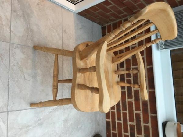 Image 1 of farmhouse slat-back carver beech tree chair