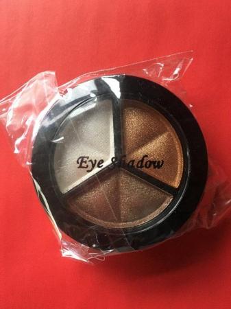 Image 1 of Unused triple copper, gold & silver sparkly eye shadow.