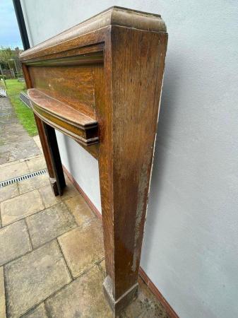 Image 2 of Solid oak fire surround from the 1930s