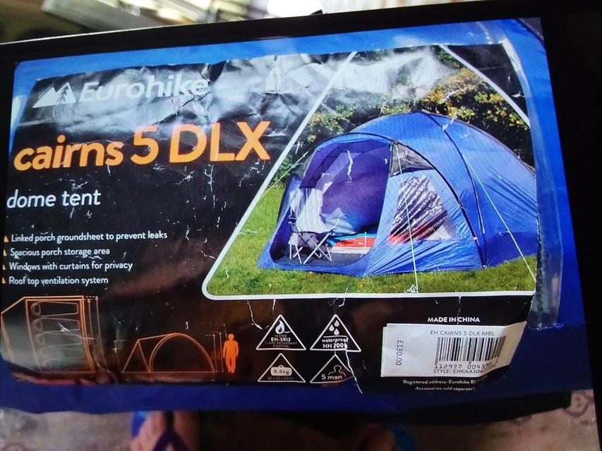 Preview of the first image of Eurohike 5 berth dome tent with sundries.