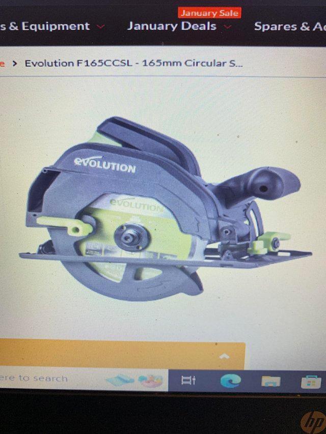 Preview of the first image of Evolution electric circular saw.