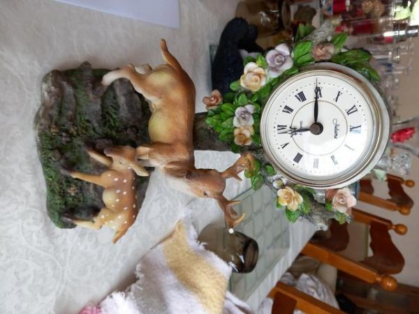 Image 3 of Deer family Ornament working clock