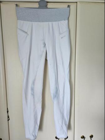 Image 2 of Pikeur Hanne Breeches - white & sparkly waist band (10)