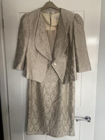 Image 2 of BNWT Silk and Lace Dress with Coordinating Jacket Wedding