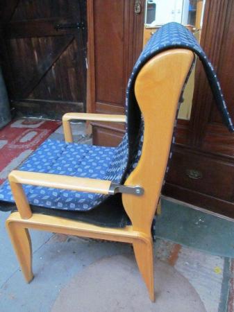 Image 3 of High back, high seat armchair.   Lovely condition.
