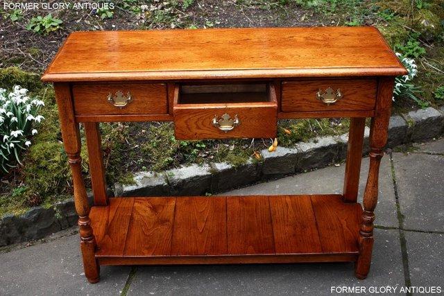 Image 34 of SOLID OAK HALL LAMP PHONE TABLE SIDEBOARD DRESSER BASE STAND
