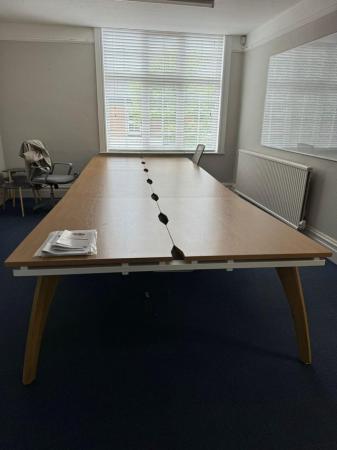 Image 1 of Large office wooden table