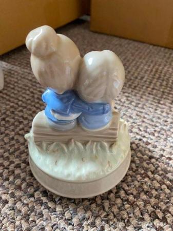 Image 2 of Vintage China boy and girl Bedtime story musical ornament