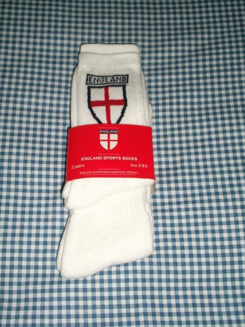 Preview of the first image of 2 PAIRS OF 'ENGLAND' ANKLE SOCKS..