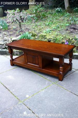 Image 72 of OLD CHARM LIGHT OAK LONG WINE COFFEE TABLE CABINET TV STAND