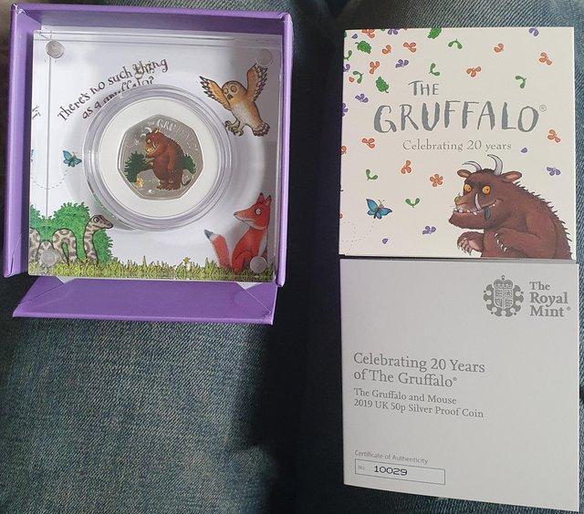 Preview of the first image of R.Mint The Gruffalo & Mouse Silver Proof Coloured 50p.