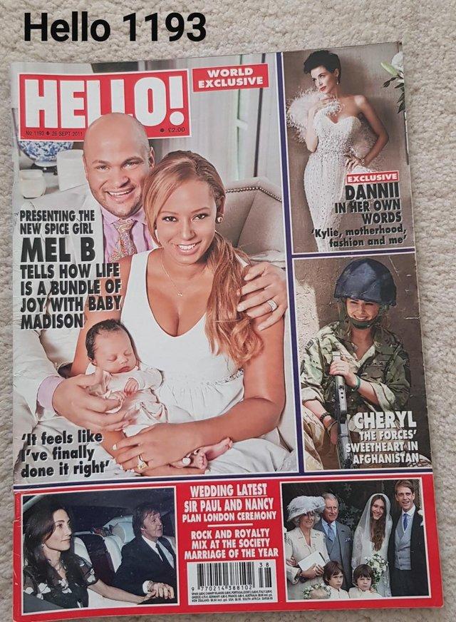 Preview of the first image of Hello Magazine 1193 - Mel B with New Baby Madison.