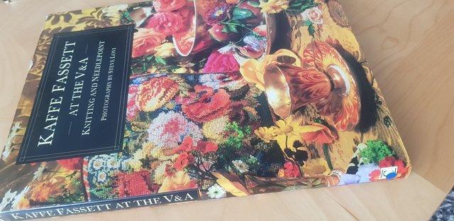 Preview of the first image of Kaffe Fassett at the V&A coffee table book.