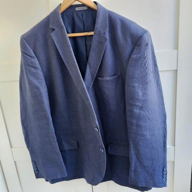 Preview of the first image of Roberto Revilla Bespoke Mens Vintage Navy Suit Jacket Set.