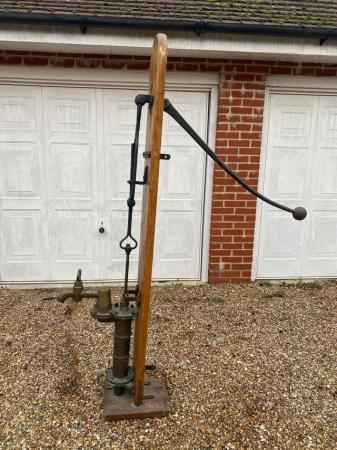 Image 2 of Antique Manual Brass Water Pump /Brass, Cast Iron/ Wood)