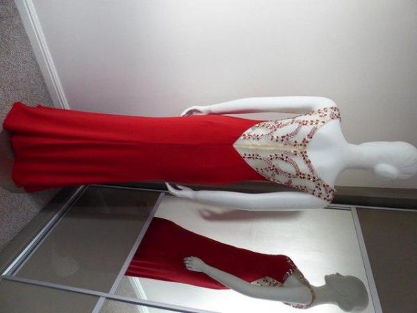 Image 2 of Prom evening dress red jersey
