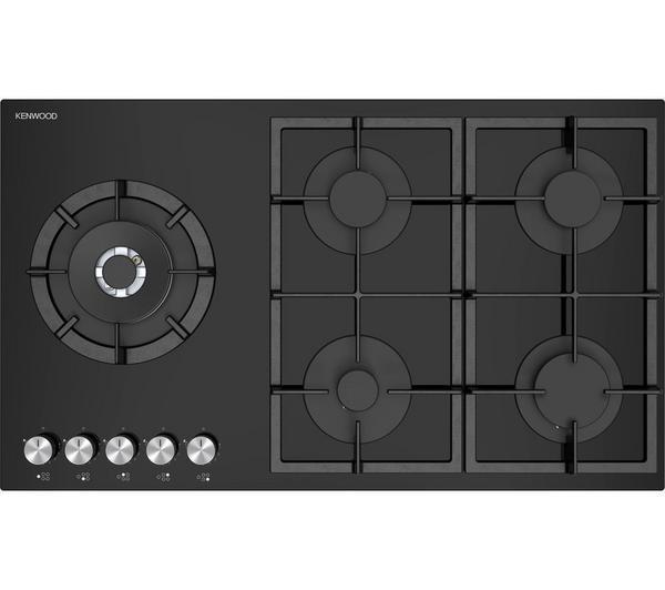 Preview of the first image of KENWOOD 88CM NEW BOXED GLASS ON GAS HOB-CAST IRON-FAB*.