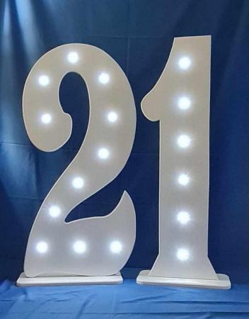 Image 1 of 4ft led light up numbers for sale