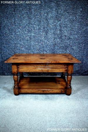 Image 16 of A TITCHMARSH & GOODWIN STYLE SOLID OAK POTBOARD COFFEE TABLE